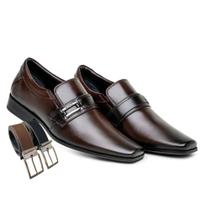 Sapato Social Masculino com Metal e Elástico + Cinto (G70183)