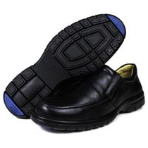 Sapato Social Masculino Confort Bico Redondo Floater Couro