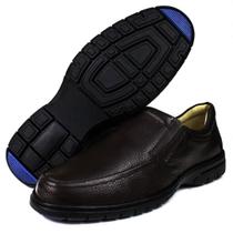 Sapato Social Masculino Confort Bico Redondo Floater Couro