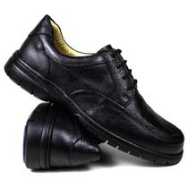 Sapato Social Masculino Confort Floater Bico Redondo Couro