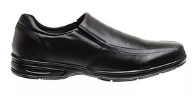 Sapato Social Masculino Confortável Antistress Ortopédico Calce Fácil Couro