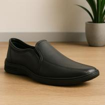 Sapato Social Masculino Conforto Leve Macio Preto Elástico Trabalho Presente MODELOS 15030