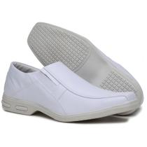 Sapato Social Masculino Conforto Sapataria Bertelli Liso Bico Quadrado sem Cadarço