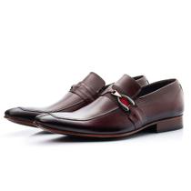 Sapato Social Masculino Couro Bico Fino Dia a Dia Macio