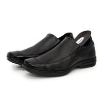 Sapato Social Masculino Couro Bico Quadrado Casual