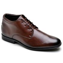 Sapato Social Masculino Couro Cadarço Cano Médio Moderno