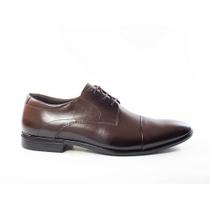 Sapato Social Masculino Couro Cano Curto Derby Conforto