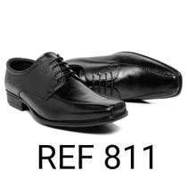 Sapato Social Masculino Couro Costurado Confort Oxford Fivela Cadarço - Cabedalli