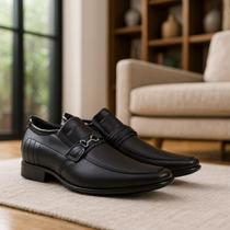 Sapato Social Masculino Couro de Luxo Calce fácil Sapato Social Masculino Couro de Luxo Calce fácil