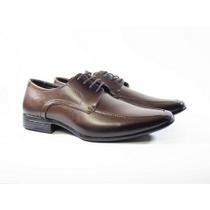 Sapato Social Masculino Couro Derby Clássico Conforto