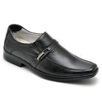 Sapato Social Masculino Couro Elástico Conforto Elegante