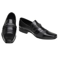 Sapato Social Masculino Couro Elástico Conforto Leve