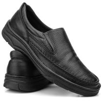 Sapato Social Masculino Couro Legítimo Sem Cadarço Conforto Ortopedico Elástico Calce Facil Macio - Lasyn Shoes