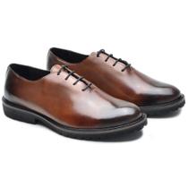 Sapato Social Masculino Couro Oxford Cadarço Confortável Sapato Social Masculino Couro Oxford Cadarço Confortável