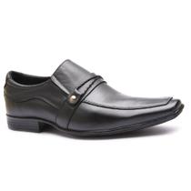 Sapato social masculino de couro preto detalhe em trança 80F053