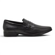 Sapato Social Masculino Democrata Unique Mocassim Couro - Preto