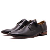 Sapato Social Masculino Derby Couro Fecho Cadarço Forro Couro Sapato Dia a Dia