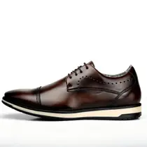 Sapato Social Masculino Derby Moderno Couro Oxford Confortável