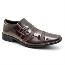 Sapato Social Masculino Design Italiano Verniz Elegante Formal Gala Casamento Padrinho Conforto Sapato Social Masculino Design Italiano Verniz Elegante Formal Gala Casamento Padrinho Conforto