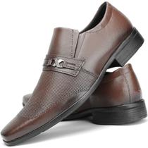 Sapato Social Masculino Dhl Estiloso Confortável com Perfuros Capuccino