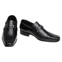 Sapato Social Masculino Elástico Couro Conforto Leve