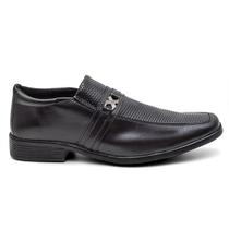 Sapato Social Masculino Elegante Formal Versátil Confortável Trabalho Dia a Dia Faculdade Preto