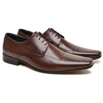 Sapato Social Masculino em Couro Legitimo Clássico Bico Fino Sola de Couro Luxuoso Fino Berganno