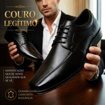 Sapato Social Masculino em Couro Legítimo Preto e Café Elegante Confortável Resistente com Cadarço Sapato Social Masculino em Couro Legítimo Preto e Café Elegante Confortável Resistente com Cadarço