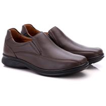 Sapato Social Masculino em Couro Marrom 0100- Marrom 44