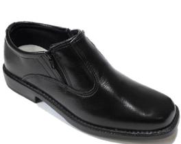 Sapato Social Masculino Em Couro Ziper Fecho Estilo Meia Bota Solado Borra Costurado Reforçado 5035