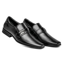 Sapato Social Masculino Estilo Classico Elástico Conforto Cor Preto