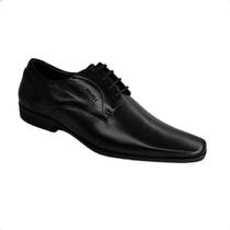 Sapato social Masculino Ferracini Cadarço Couro conforto 4077