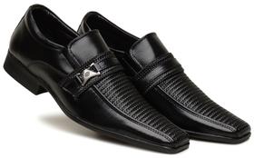 Sapato Social Masculino Forma Alongada com Aplicação Ref 70.092