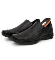Sapato Social Masculino Liso Comfort Gel Em Couro BR2 Footwear Preto
