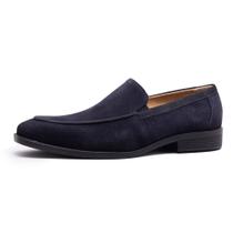Sapato Social Masculino Loafer Até 45 Carl Avalon em Couro Marinho