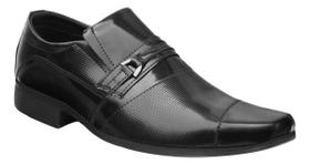 Sapato Social Masculino Mocassim Fivela Envernizado Elegante