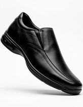 Sapato Social Masculino Mocassim Jota pe Couro Natural 3D Vision Original Casual 71455