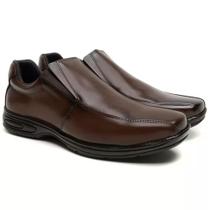 Sapato social masculino ortopédico antistress de couro confortavel rf451
