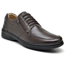 Sapato Social Masculino Ortopédico Couro Liso Zíper Conforto Sapato Social Masculino Ortopédico Couro Liso Zíper Conforto