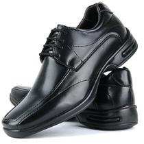 Sapato Social Masculino Ortopédico Linha Gel Lançamento Preto - Fran Shoes