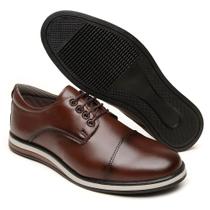 Sapato Social Masculino Oxford Casual Couro Sport Fino palmilha Confort Solado Antiderrapante