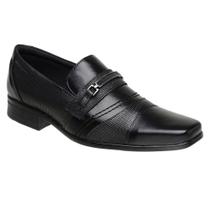 Sapato Social Masculino Oxford Em Couro Com Elástico e Detalhes (SL3021)