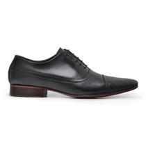 Sapato Social Masculino Oxford em Couro cor Preto Sapato Oxford Masculino Sapato Social Preto