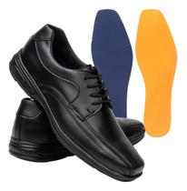 Sapato Social Masculino Oxford Em material ecológico Versátil Atemporal Leve Vai Com Palmilha Conforto