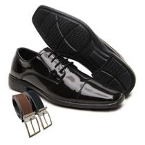 Sapato Social Masculino Oxford Simples Básico + Cinto Dupla Face