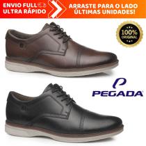 Sapato Social Masculino Pegada Em Couro Legítimo Oxford Elegante Casual