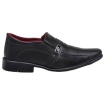 Sapato Social Masculino Preto Detalhe Lateral Barato Para o Dia Dia