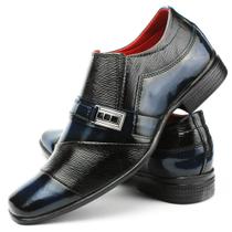 Sapato Social Masculino Preto e Marinho Confortável e Estiloso - Dallu Calçados