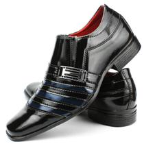 Sapato Social Masculino Preto E Marinho Fivela Estiloso e Confortável - Dallu Calçados
