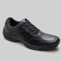 Sapato Social Masculino Preto em Couro Legítimo Confortável